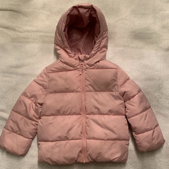 Toddler Girl Pink Puffer Jacket - Picture 1 of 8
